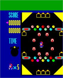 In game image of Ton Ton Ball on the Epoch Super Cassette Vision.
