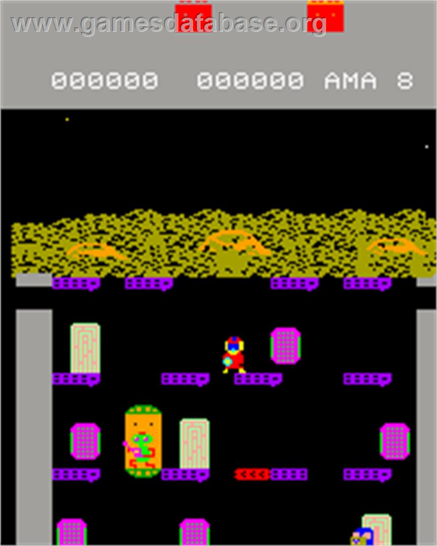 Elevator Fight - Epoch Super Cassette Vision - Artwork - In Game