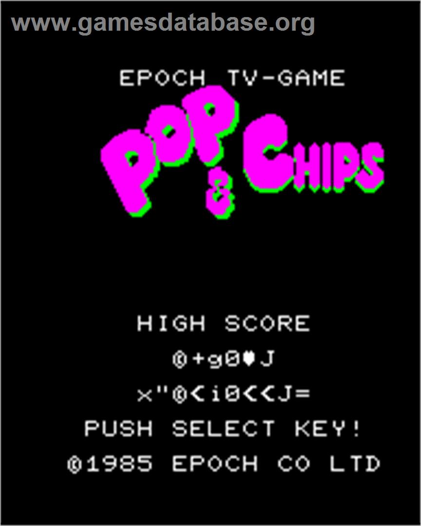 Pop & Chips - Epoch Super Cassette Vision - Artwork - Title Screen