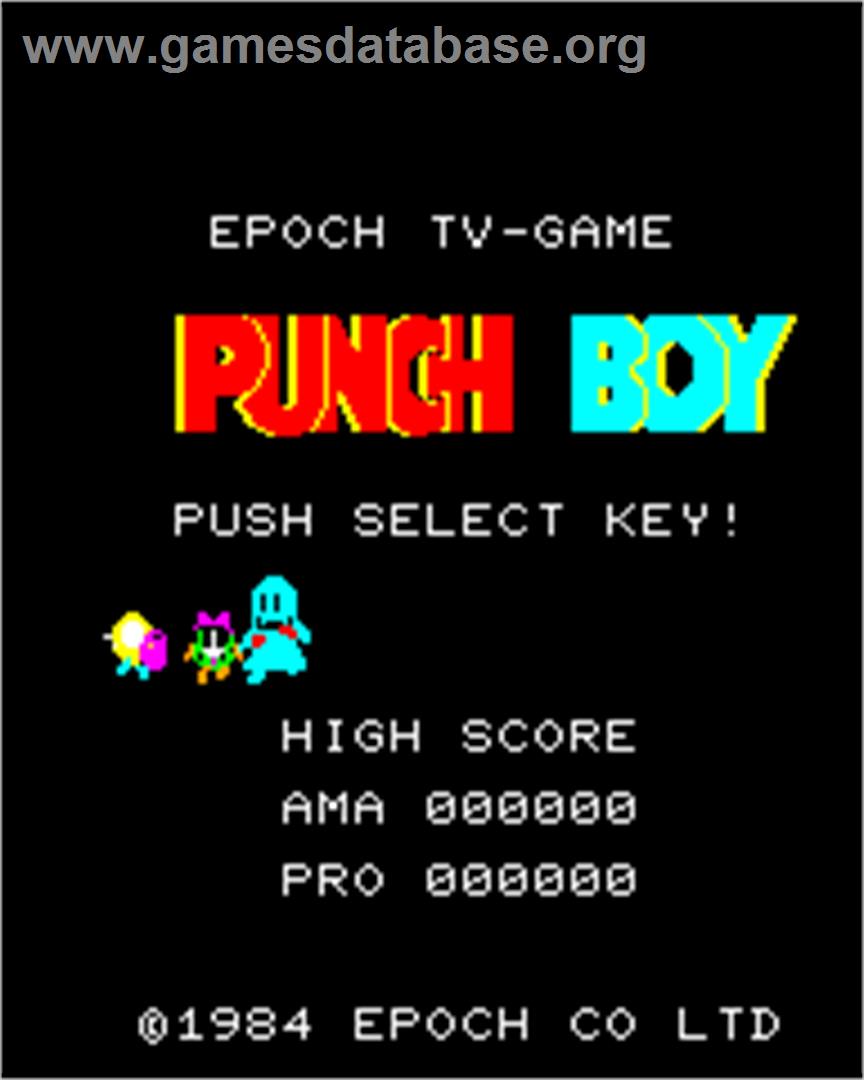 Punch Boy - Epoch Super Cassette Vision - Artwork - Title Screen