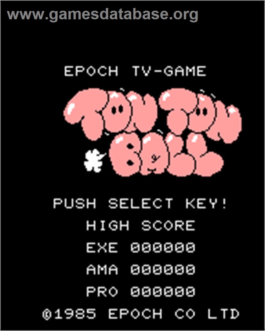 Ton Ton Ball - Epoch Super Cassette Vision - Artwork - Title Screen