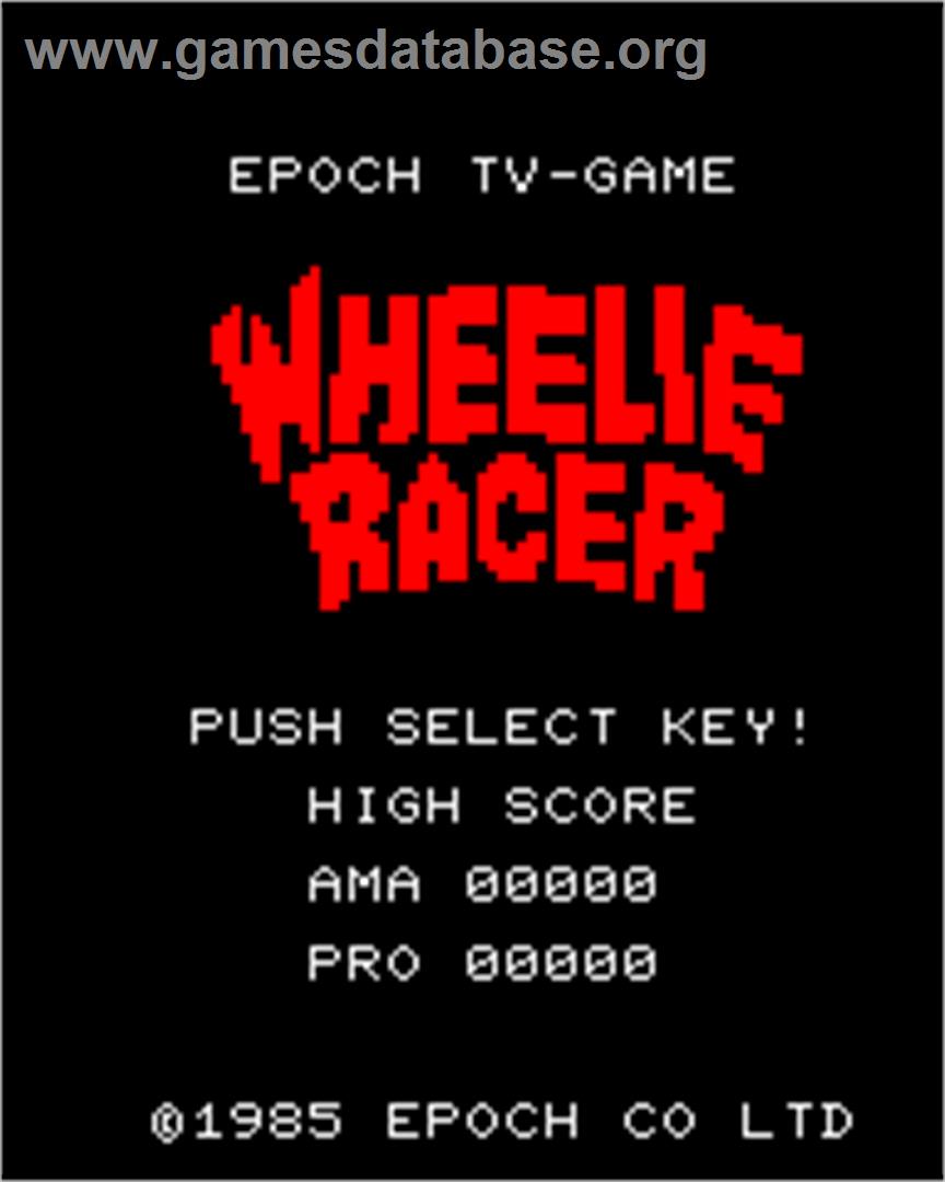 Wheelie Racer - Epoch Super Cassette Vision - Artwork - Title Screen