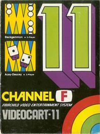 Box cover for Videocart-11 - Backgammon, Acey-deucey on the Fairchild Channel F.