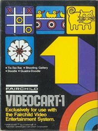 Box cover for Videocart-1 - Tic-tac-toe, Shooting Gallery, Doodle, Quadra-doodle on the Fairchild Channel F.