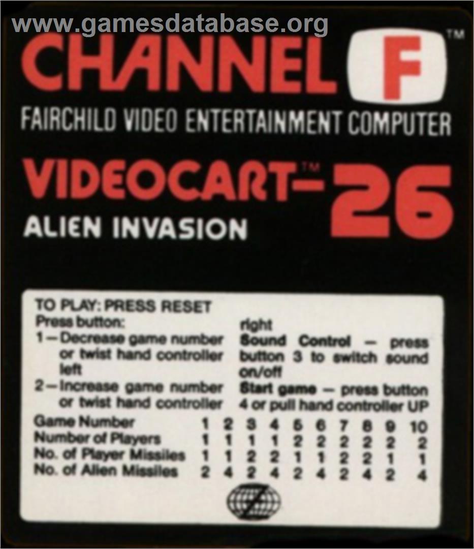 Alien Invasion - Fairchild Channel F - Artwork - Box
