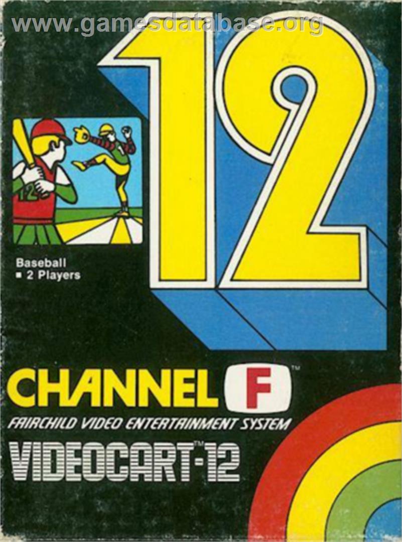 Videocart-12 - Baseball - Fairchild Channel F - Artwork - Box
