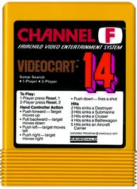 Cartridge artwork for Videocart-14 - Sonar Search on the Fairchild Channel F.