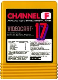 Cartridge artwork for Videocart-17 - Pinball Challenge on the Fairchild Channel F.