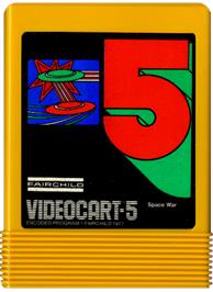 Cartridge artwork for Videocart-5 - Space War on the Fairchild Channel F.
