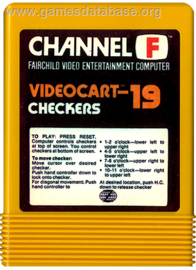 Checkers - Fairchild Channel F - Artwork - Cartridge