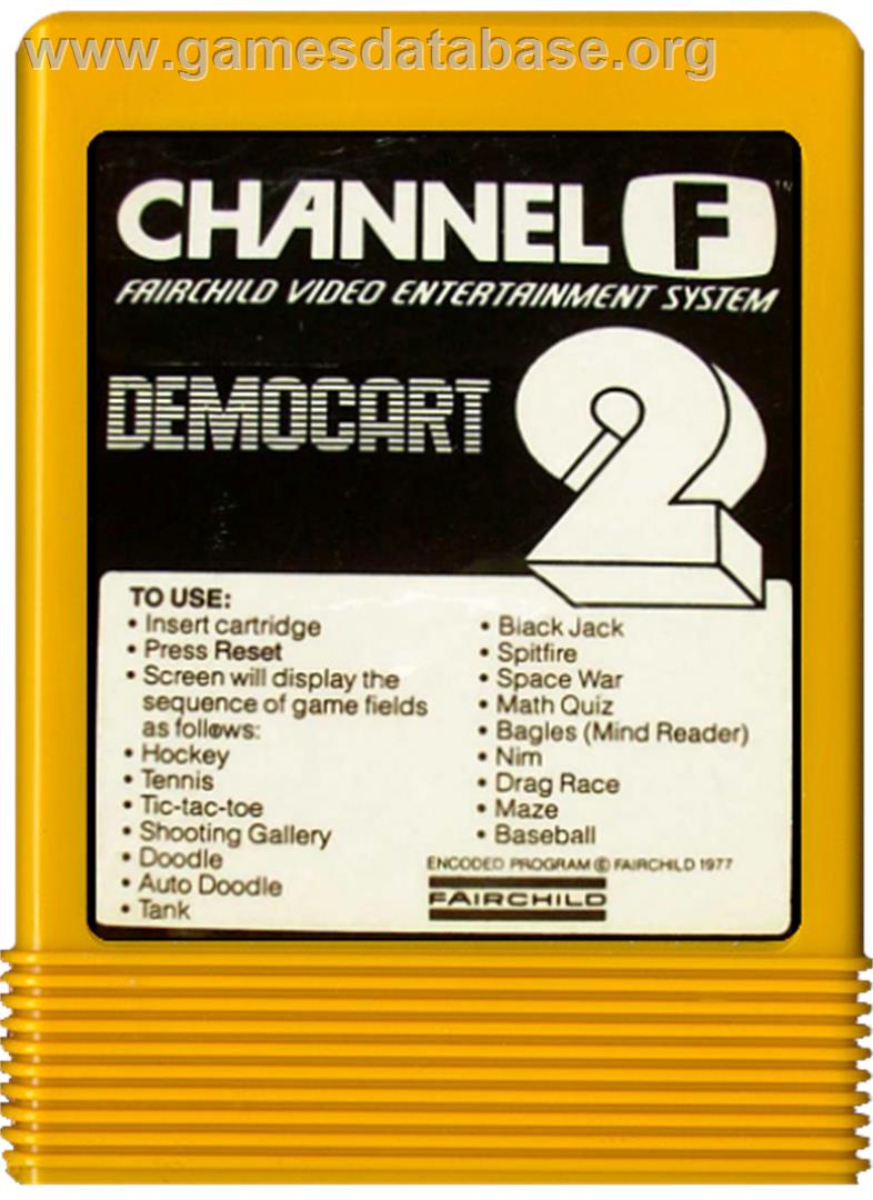 Demonstration Cartridge 2 - Fairchild Channel F - Artwork - Cartridge