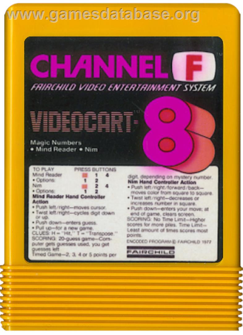 Magic Numbers & Mind Reader & Nim - Fairchild Channel F - Artwork - Cartridge