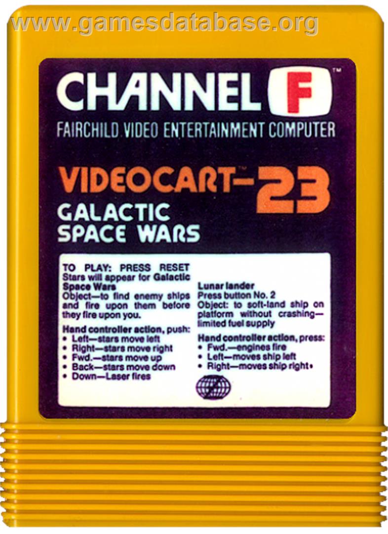 Videocart-23 - Galactic Space Wars - Fairchild Channel F - Artwork - Cartridge