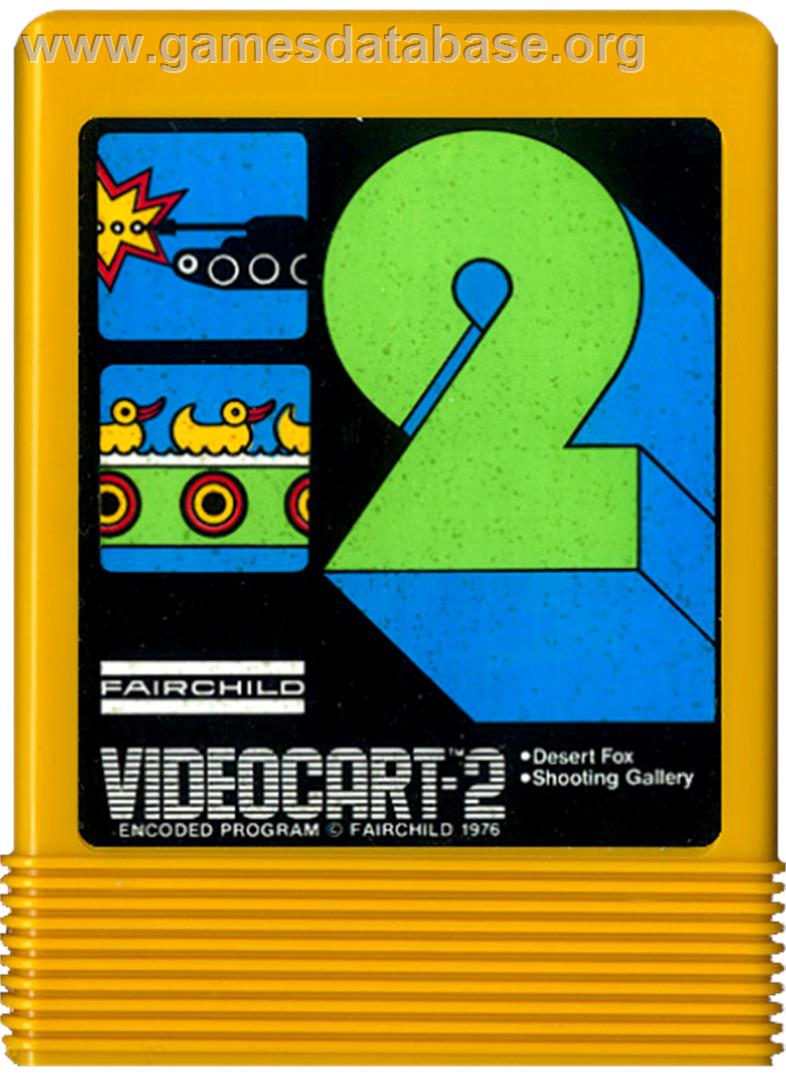 Videocart-2 - Desert Fox, Shooting Gallery - Fairchild Channel F - Artwork - Cartridge