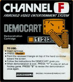 Top of cartridge artwork for Demonstration Cartridge on the Fairchild Channel F.