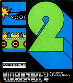 Top of cartridge artwork for Videocart-2 - Desert Fox, Shooting Gallery on the Fairchild Channel F.