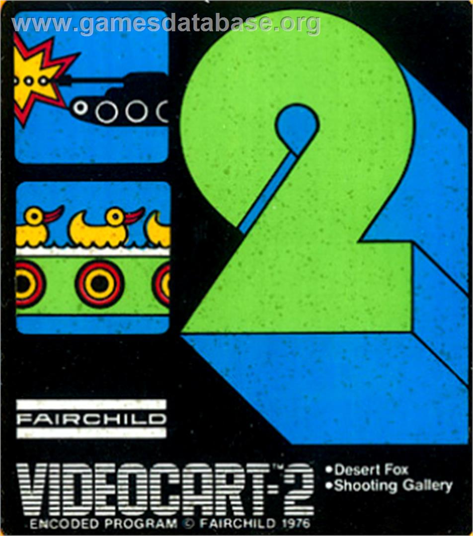 Desert Fox & Shooting Gallery - Fairchild Channel F - Artwork - Cartridge Top