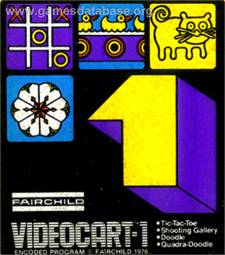 Tic-Tac-Toe, Shooting Gallery, Doodle, & Quadra-Doodle - Fairchild Channel F - Artwork - Cartridge Top