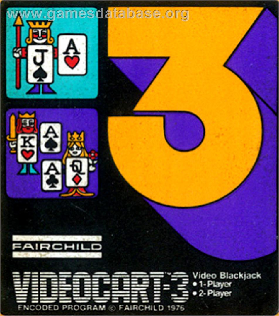 Video Blackjack - Fairchild Channel F - Artwork - Cartridge Top