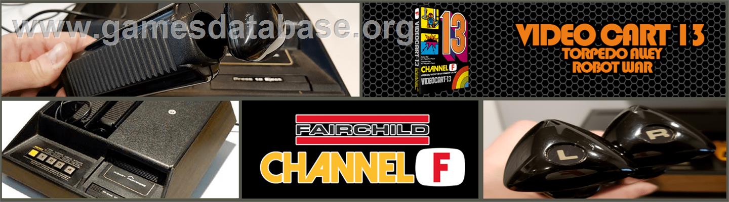 Videocart-13 - Robot War, Torpedo Alley - Fairchild Channel F - Artwork - Marquee