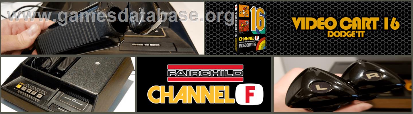 Videocart-16 - Dodge-it - Fairchild Channel F - Artwork - Marquee