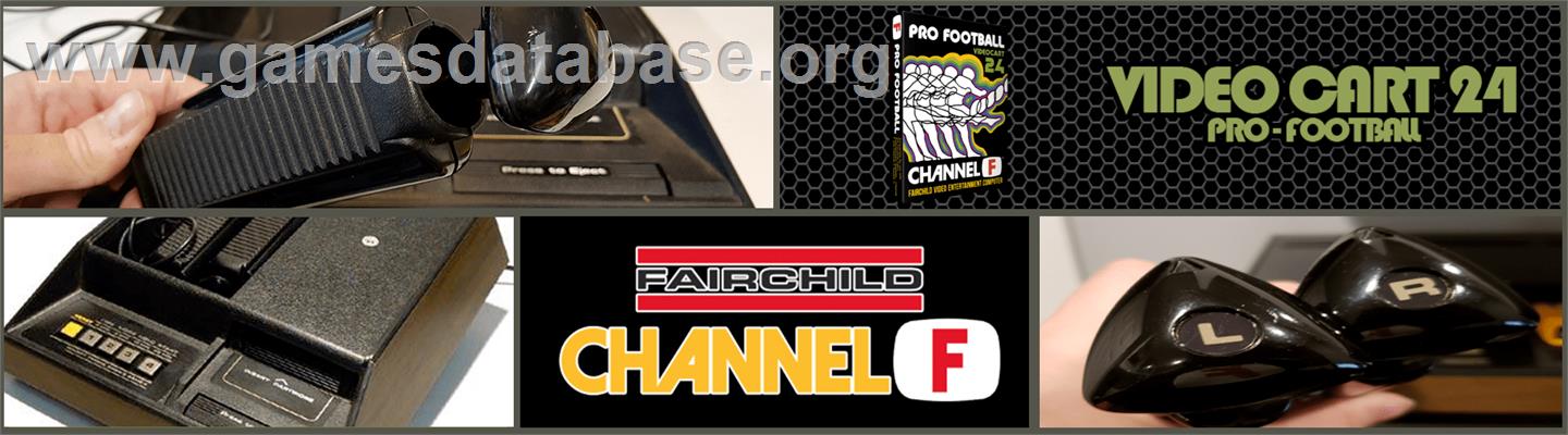 Videocart-24 - Pro Football - Fairchild Channel F - Artwork - Marquee