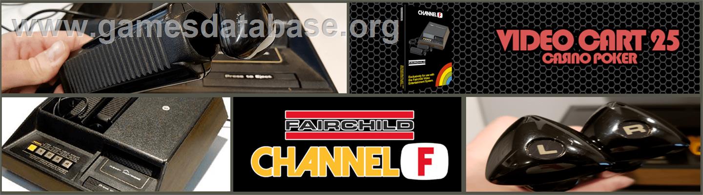 Videocart-25 - Casino Poker - Fairchild Channel F - Artwork - Marquee