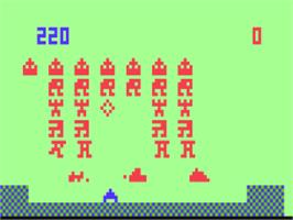 In game image of Alien Invasion on the Fairchild Channel F.