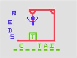 In game image of Hangman on the Fairchild Channel F.