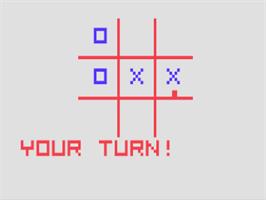 In game image of Tic-Tac-Toe, Shooting Gallery, Doodle, & Quadra-Doodle on the Fairchild Channel F.