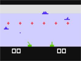 In game image of Videocart-13 - Robot War, Torpedo Alley on the Fairchild Channel F.