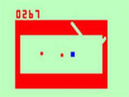 Title screen of Videocart-16 - Dodge-it on the Fairchild Channel F.