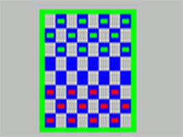 Title screen of Videocart-19 - Checkers on the Fairchild Channel F.