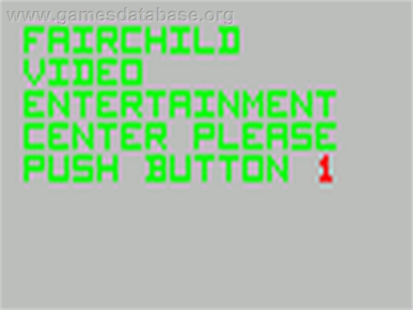 Demonstration Cartridge 2 - Fairchild Channel F - Artwork - Title Screen