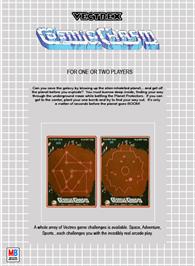 Box back cover for Cosmic Chasm on the GCE Vectrex.