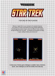 Box back cover for Star Trek: The Motion Picture (Patched) on the GCE Vectrex.