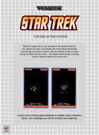 Box back cover for Star Trek - The Motion Picture on the GCE Vectrex.