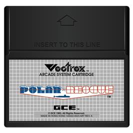 Cartridge artwork for Polar Rescue on the GCE Vectrex.