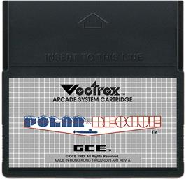 Cartridge artwork for Polar Rescue on the GCE Vectrex.