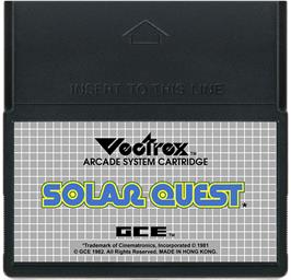 Cartridge artwork for Solar Quest on the GCE Vectrex.
