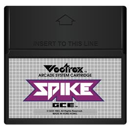 Cartridge artwork for Spike on the GCE Vectrex.