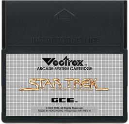 Cartridge artwork for Star Trek - The Motion Picture on the GCE Vectrex.