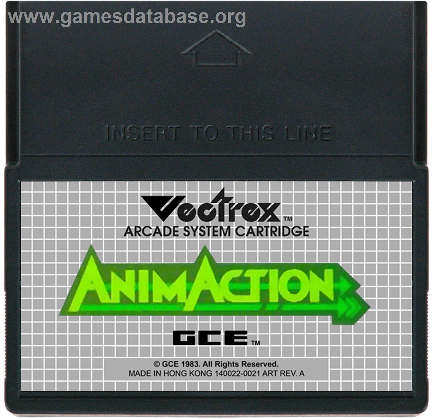 AnimAction: Advanced Animation - GCE Vectrex - Artwork - Cartridge
