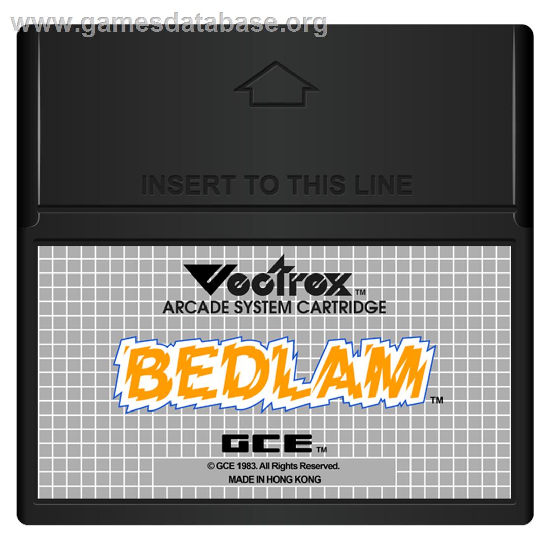 Bedlam - GCE Vectrex - Artwork - Cartridge