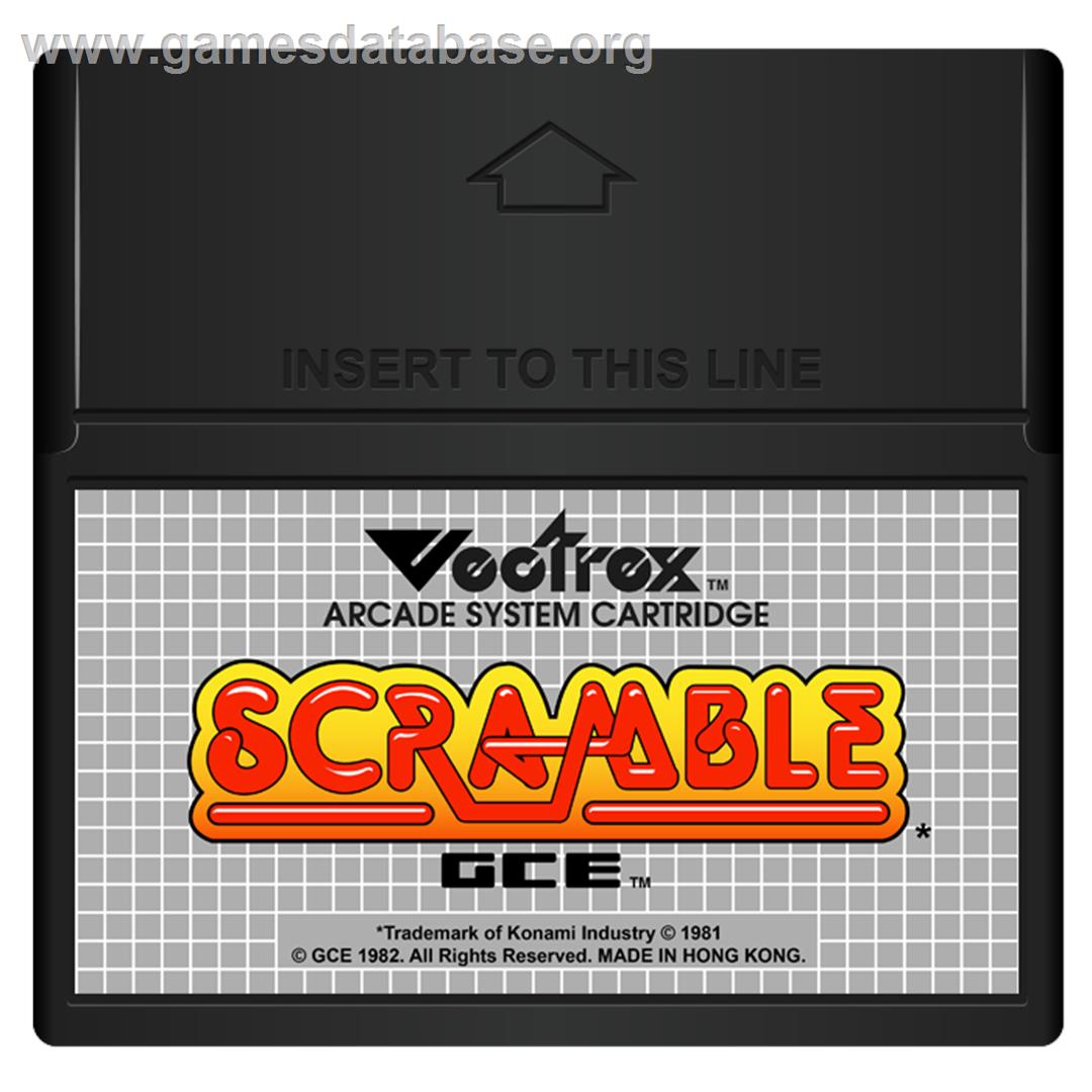 Scramble - GCE Vectrex - Artwork - Cartridge