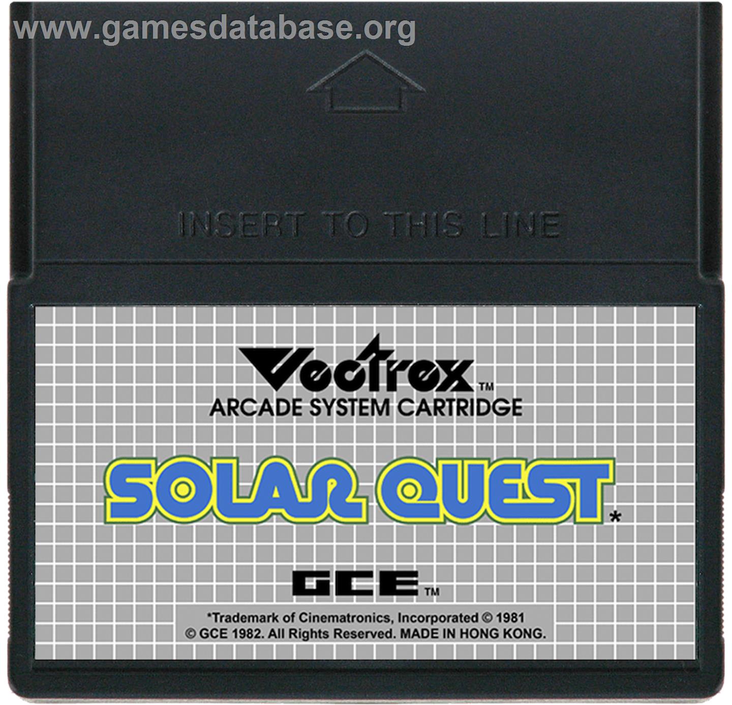 Solar Quest - GCE Vectrex - Artwork - Cartridge