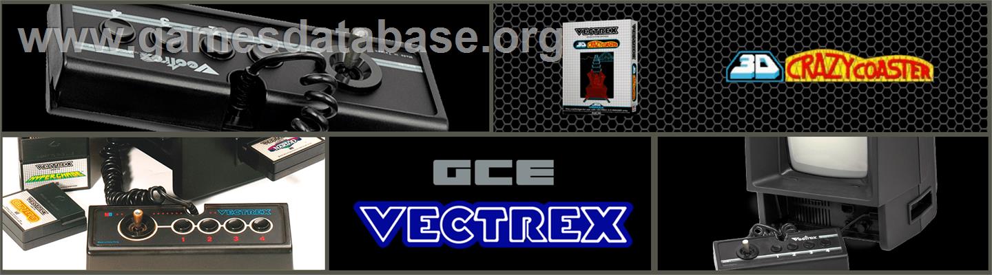 3D Crazy Coaster - GCE Vectrex - Artwork - Marquee