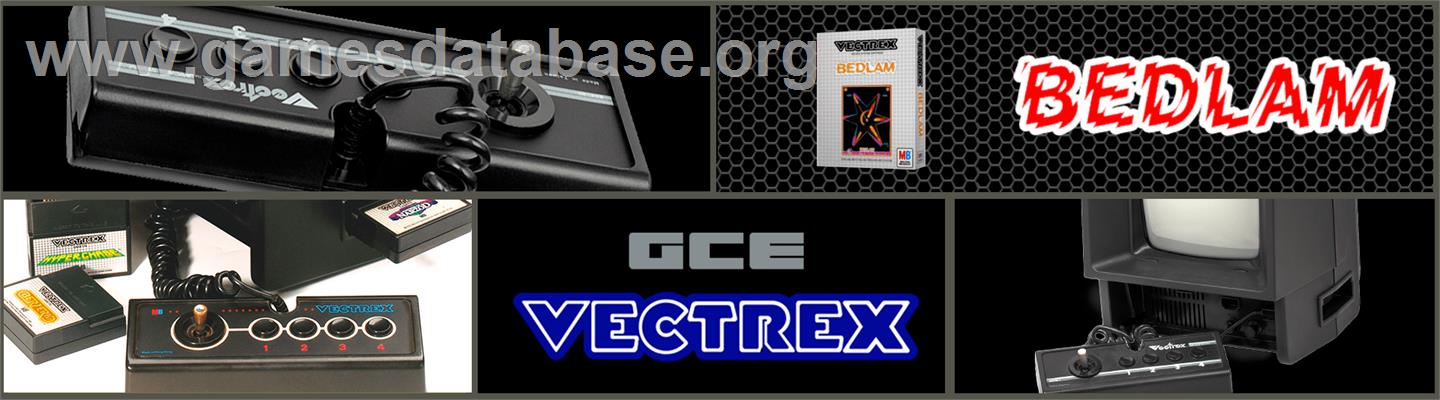 Bedlam - GCE Vectrex - Artwork - Marquee