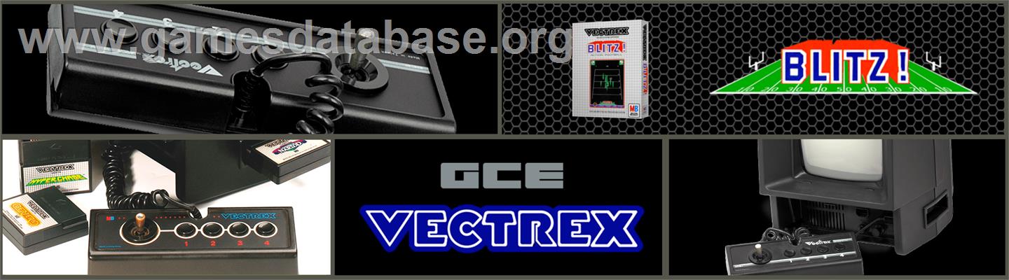 Blitz! Action Football - GCE Vectrex - Artwork - Marquee