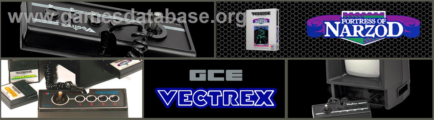 Fortress of Narzod - GCE Vectrex - Artwork - Marquee